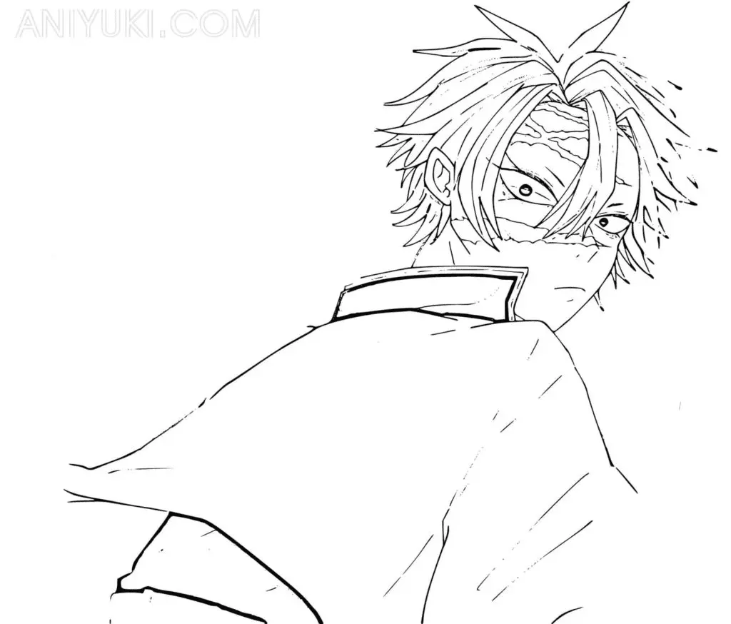 Sanemi Shinazugawa Para Colorear 29