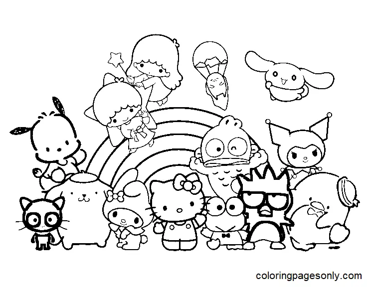 Sanrio Characters Coloring Pages 9