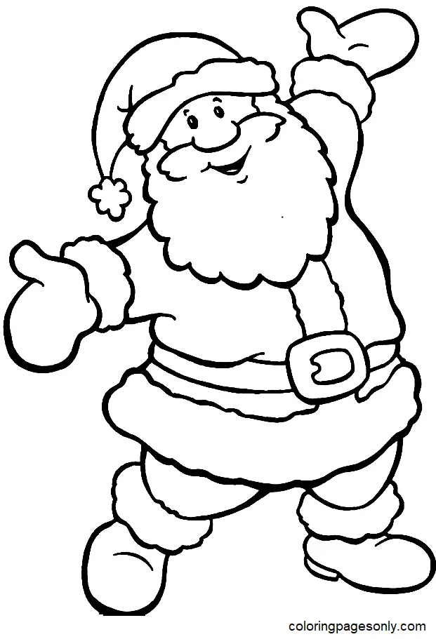 Papa Noel Para Colorear 1