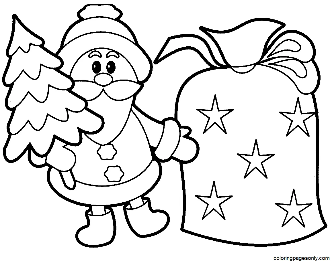 Papa Noel Para Colorear 10