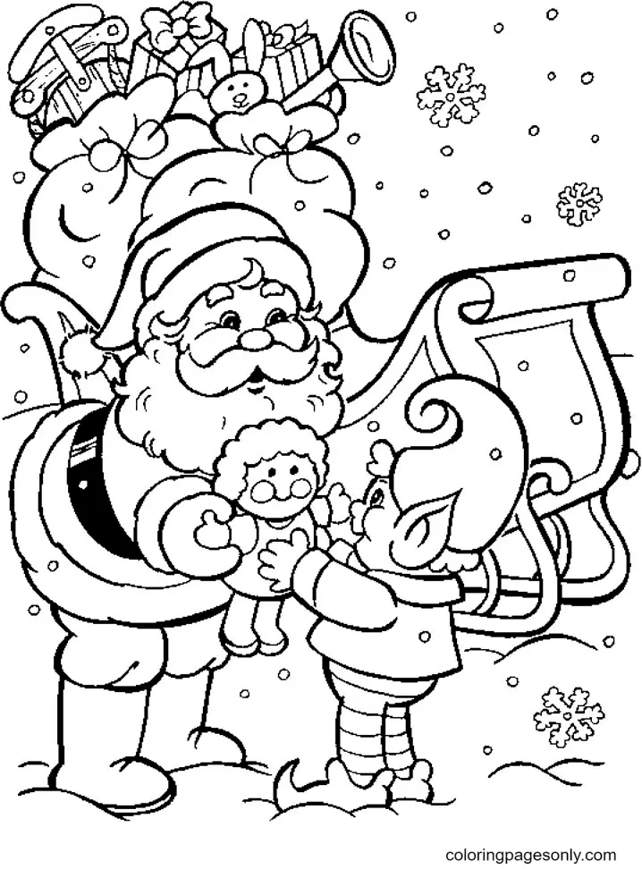 Weihnachtsmann Ausmalbilder 109