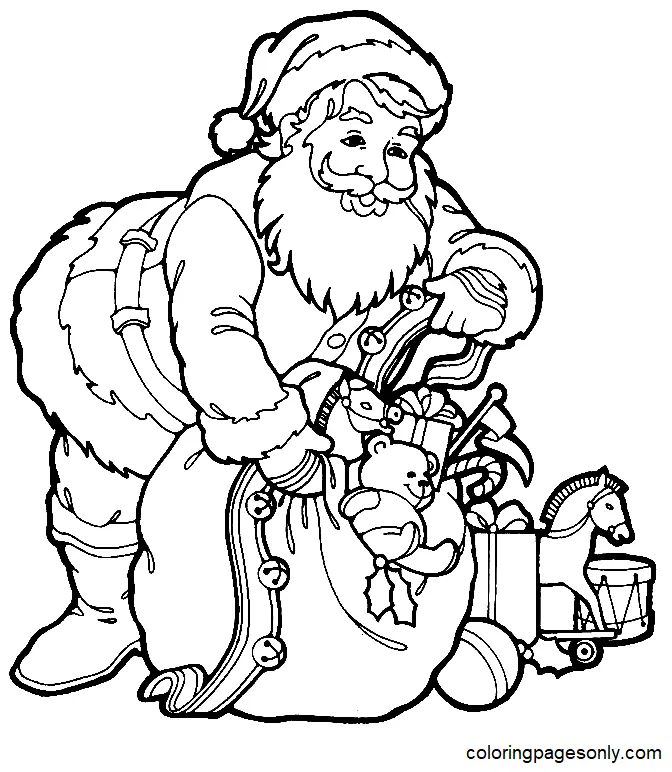 Papa Noel Para Colorear 11