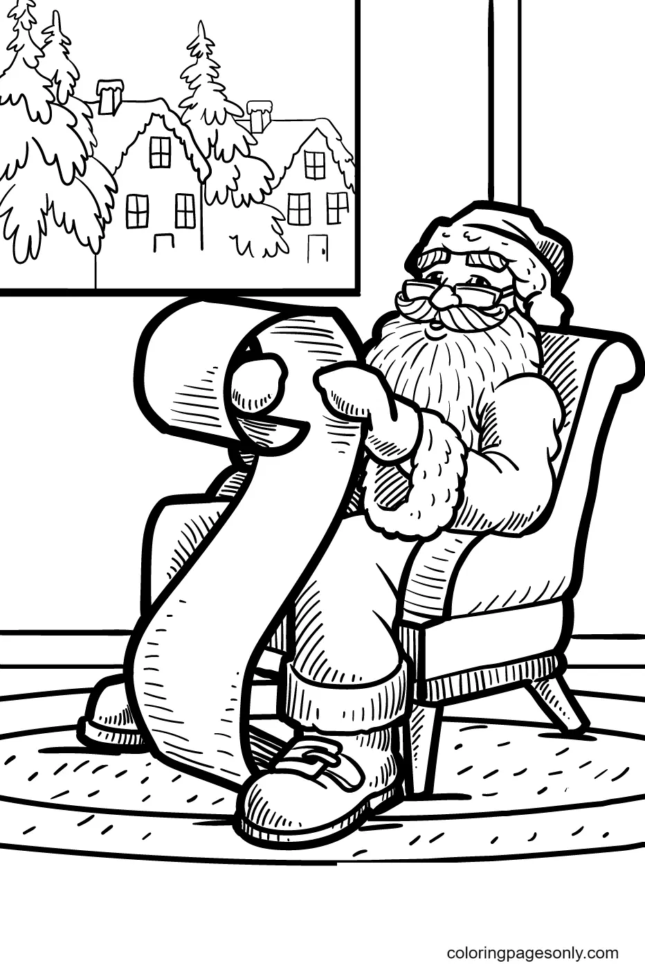 Papa Noel Para Colorear 110