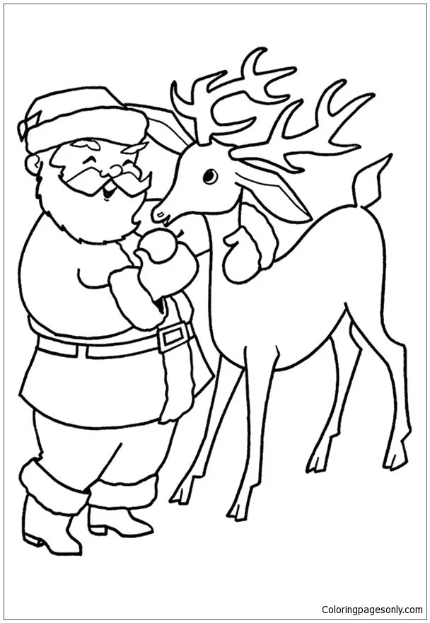 Papa Noel Para Colorear 12