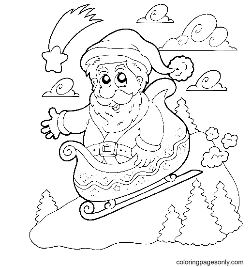 Weihnachtsmann Ausmalbilder 124