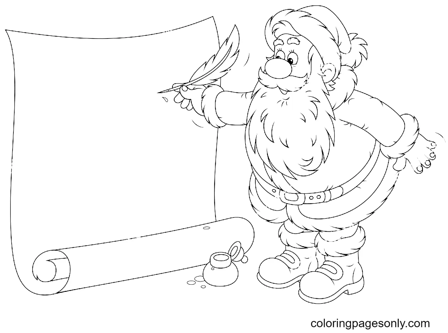 Papa Noel Para Colorear 125