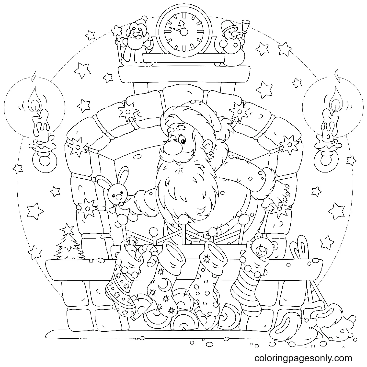 Weihnachtsmann Ausmalbilder 127