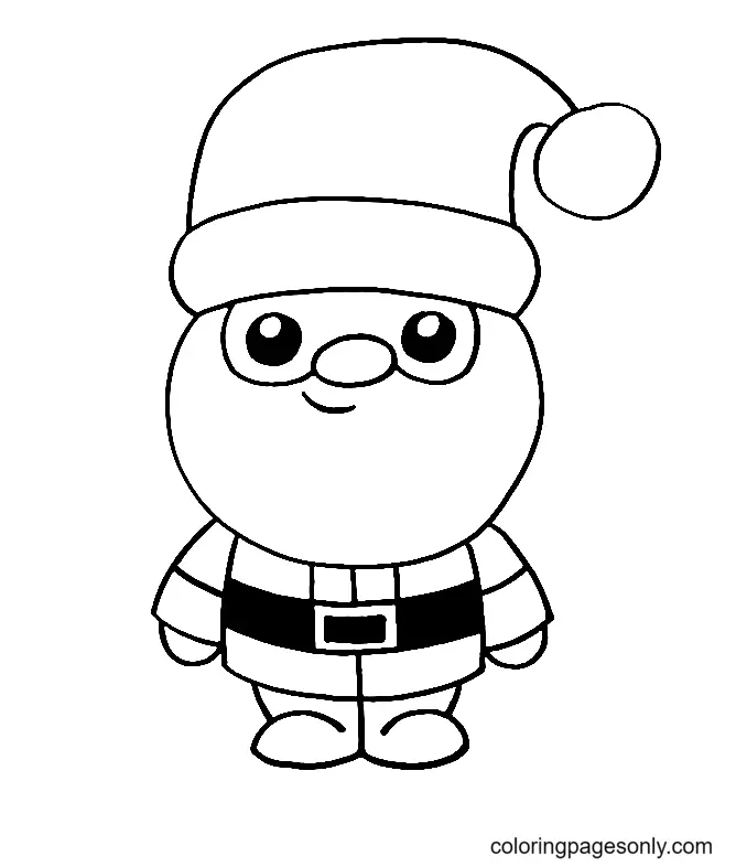 Papa Noel Para Colorear 13
