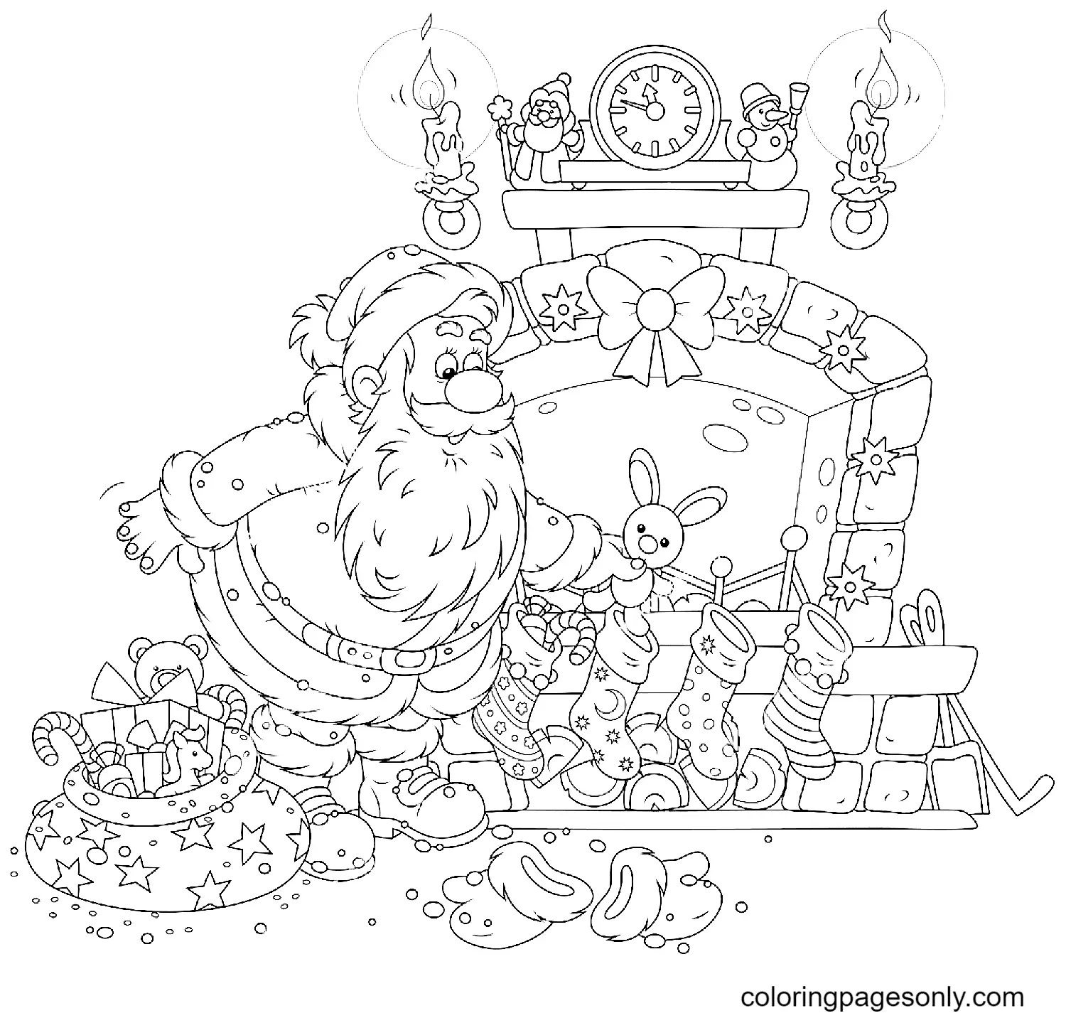 Weihnachtsmann Ausmalbilder 132