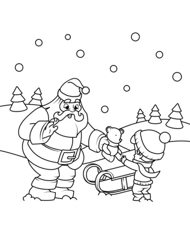 Weihnachtsmann Ausmalbilder 136