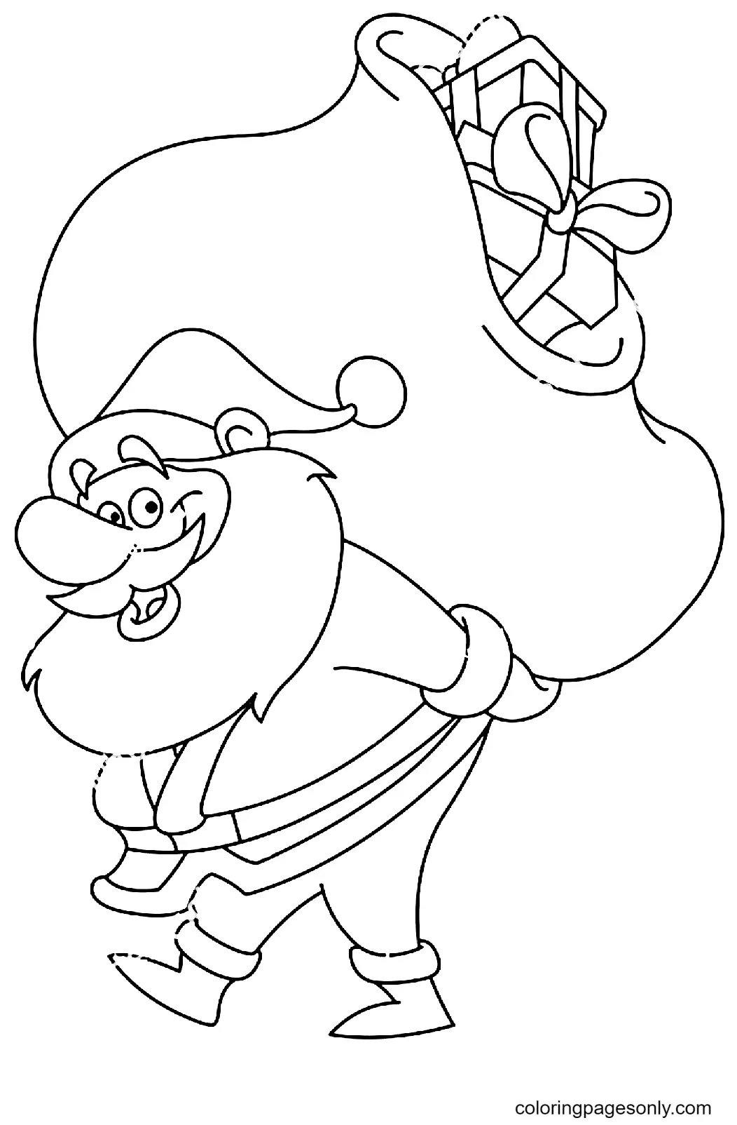 Papa Noel Para Colorear 138