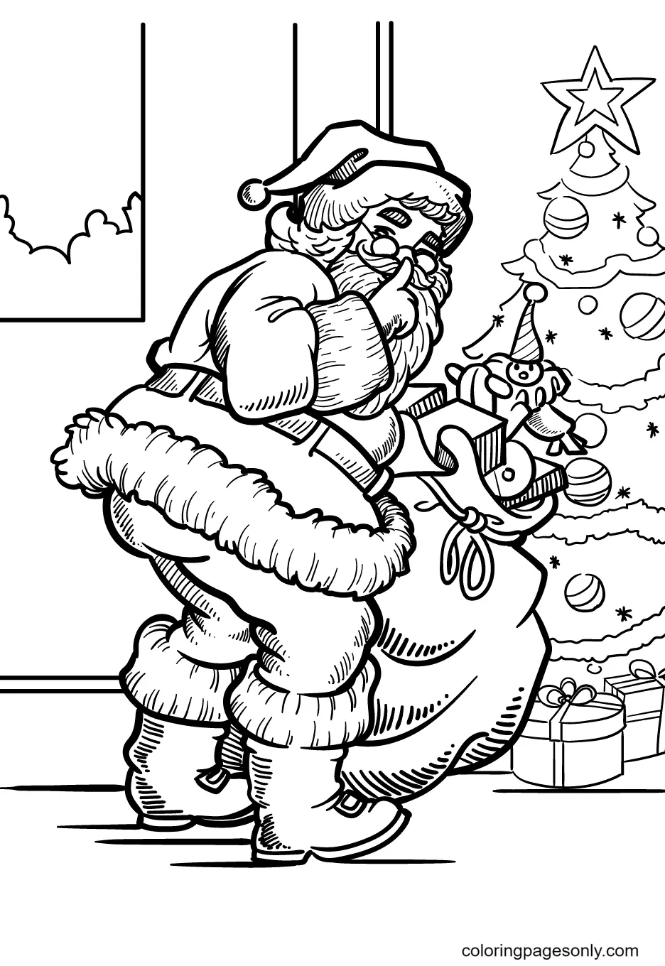 Weihnachtsmann Ausmalbilder 144