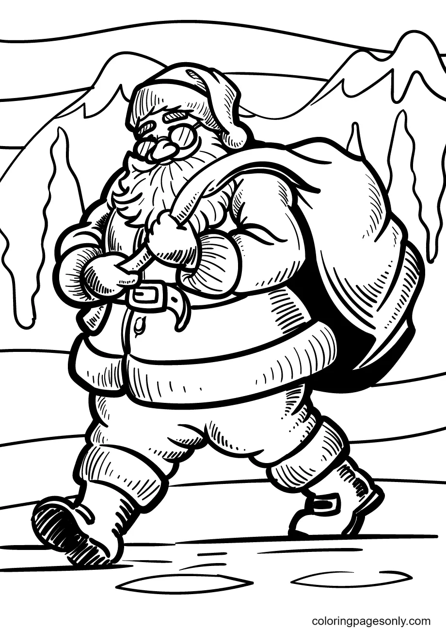 Papa Noel Para Colorear 147
