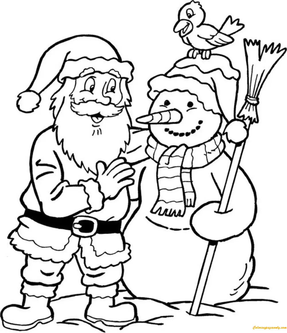 Papa Noel Para Colorear 15