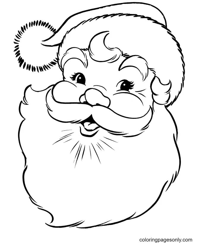 Papa Noel Para Colorear 2