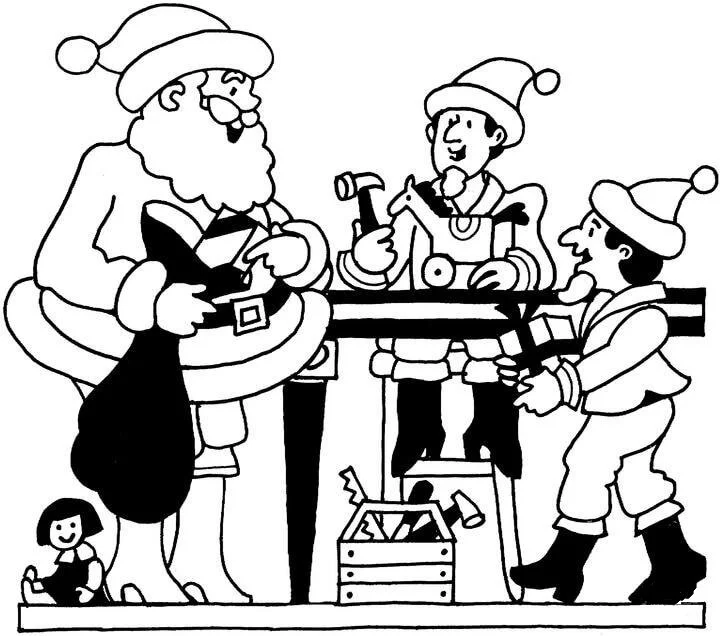 Papa Noel Para Colorear 36