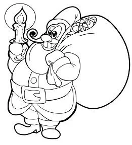 Papa Noel Para Colorear 48