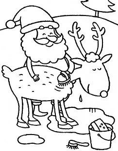 Papa Noel Para Colorear 49