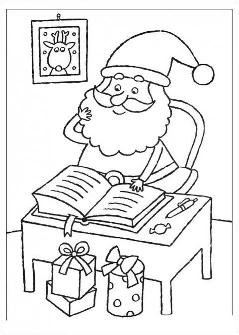 Papa Noel Para Colorear 51