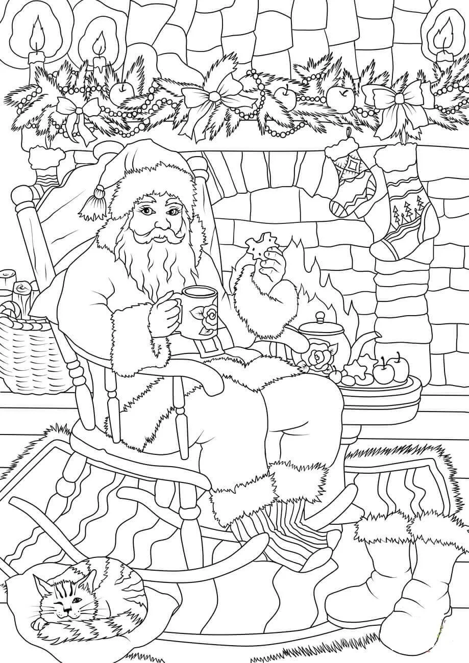 Weihnachtsmann Ausmalbilder 56