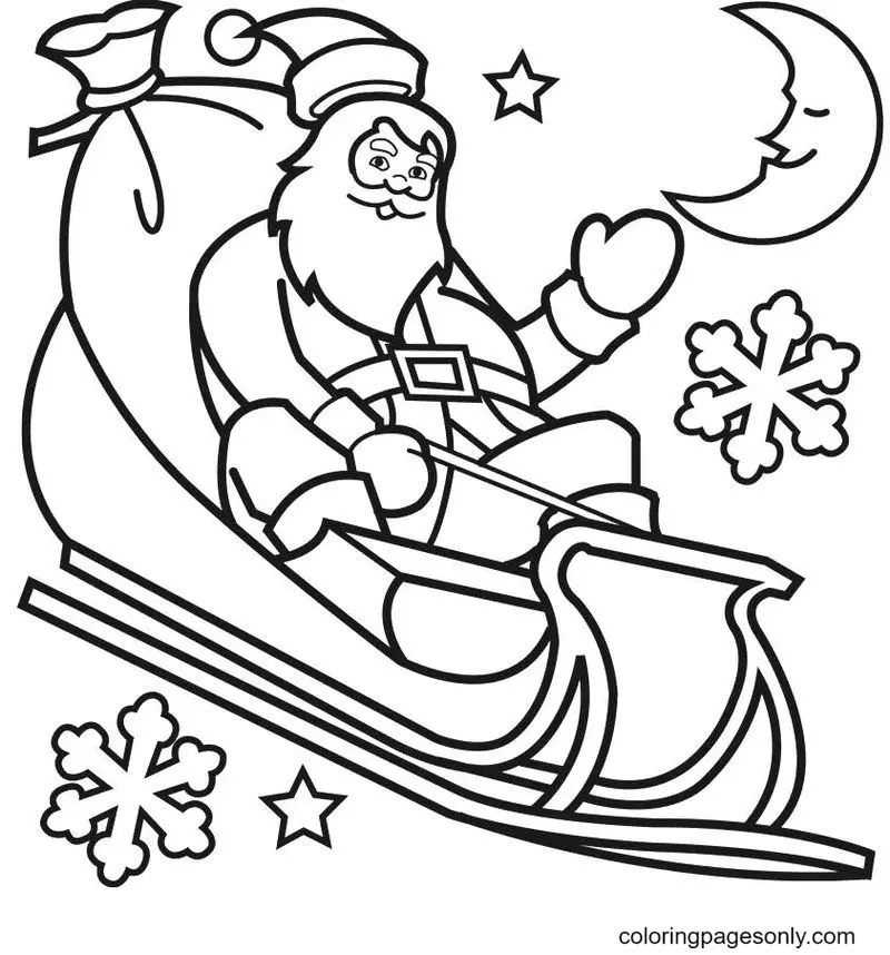 Papa Noel Para Colorear 62