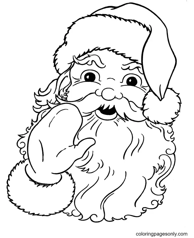 Papa Noel Para Colorear 7