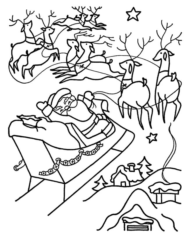 Weihnachtsmann Ausmalbilder