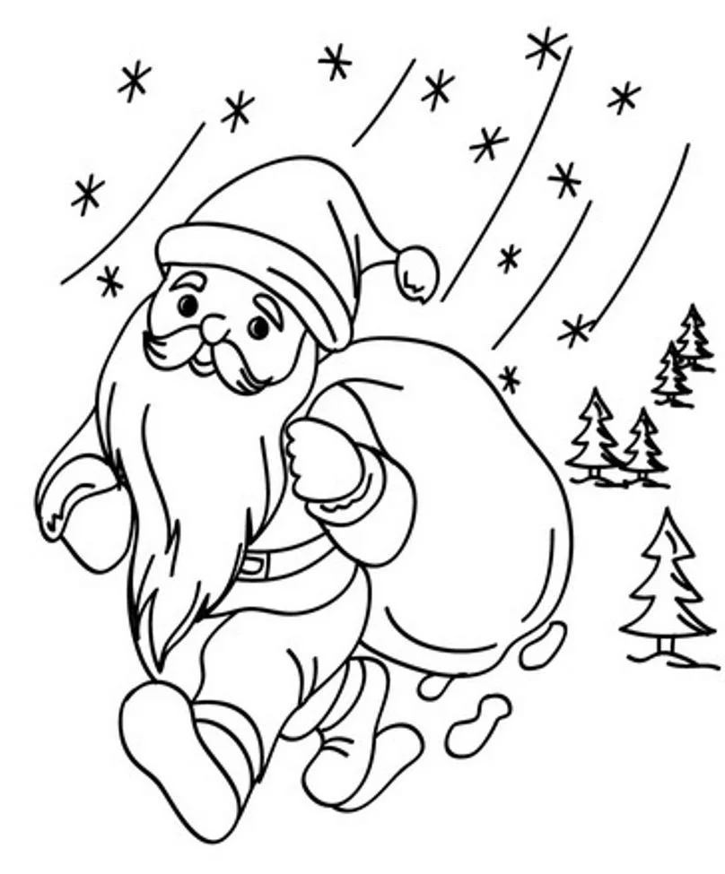 Weihnachtsmann Ausmalbilder 204