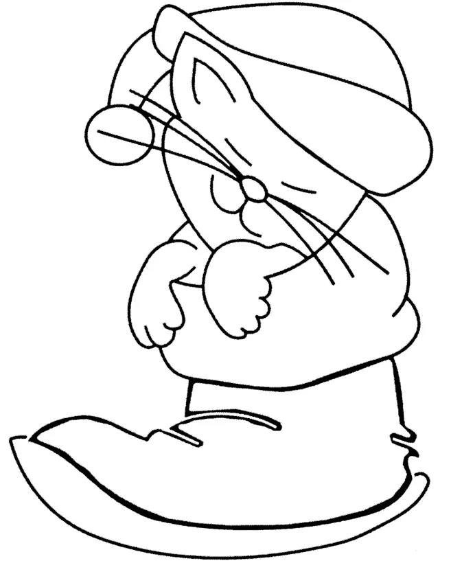 Santa Hat Coloring Pages 8