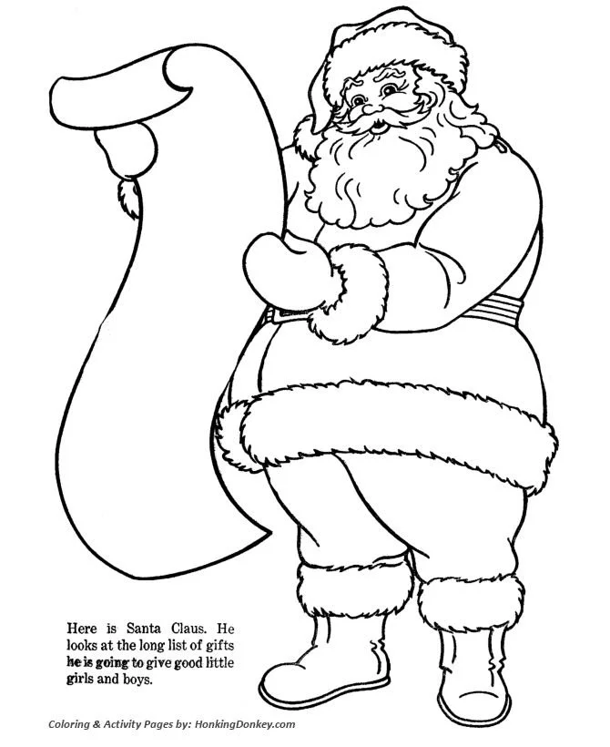 Lista Santa Para Colorear 7