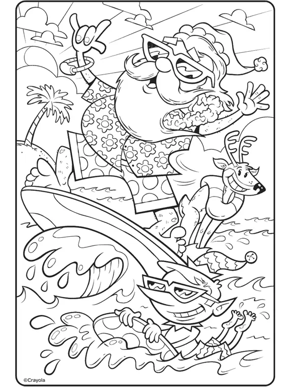Desenhos de Renas Do Papai Noel Para Colorir 2