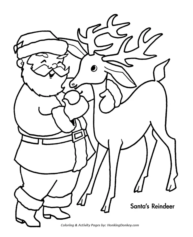 Desenhos de Renas Do Papai Noel Para Colorir 3