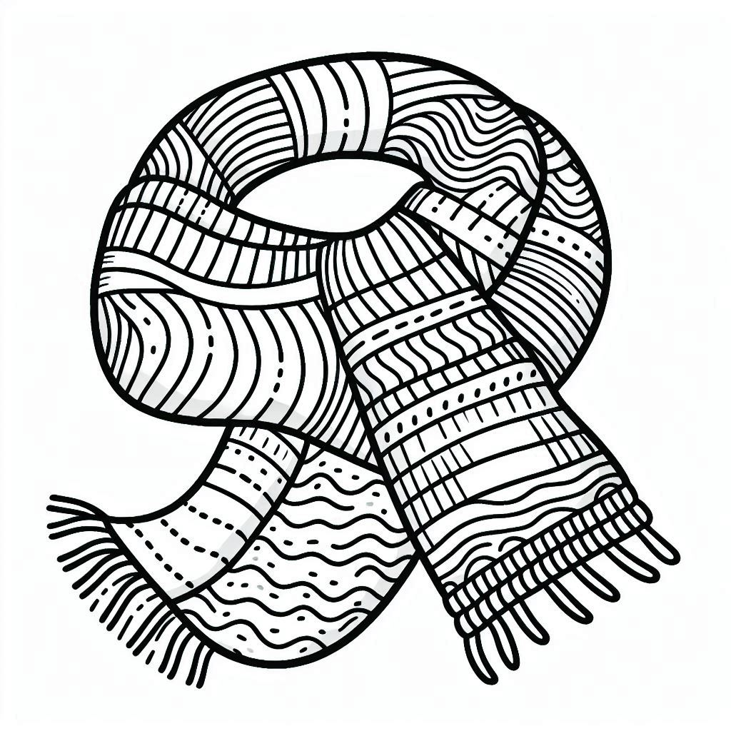 Scarf Coloring Pages 13