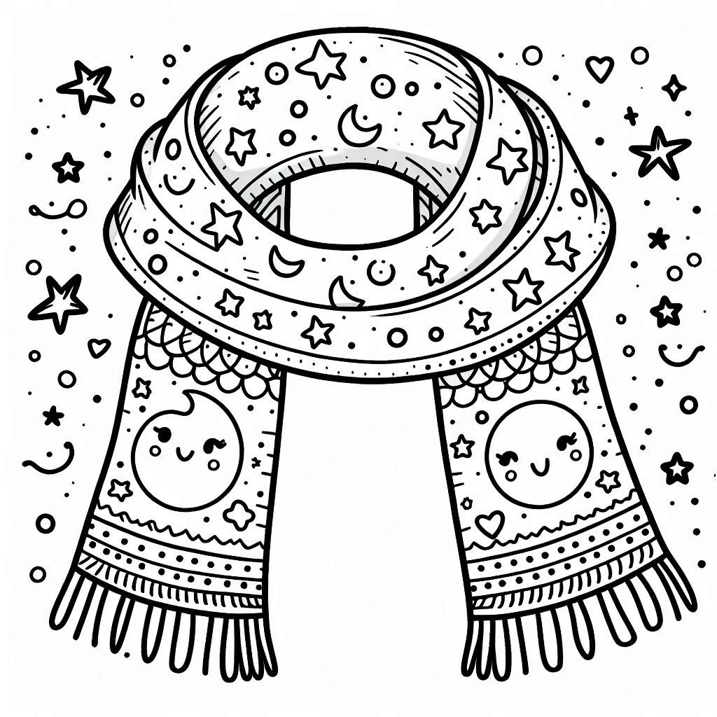 Scarf Coloring Pages 16