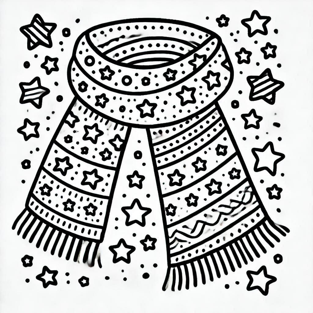 Scarf Coloring Pages 23