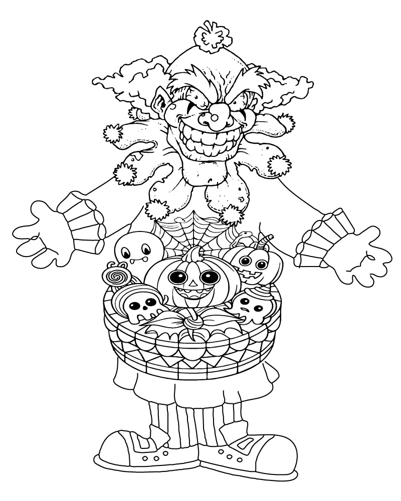 Scary Halloween Coloring pages 14