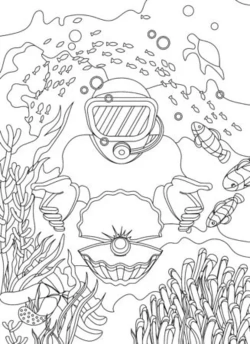 Scuba Diving Coloring Pages 10