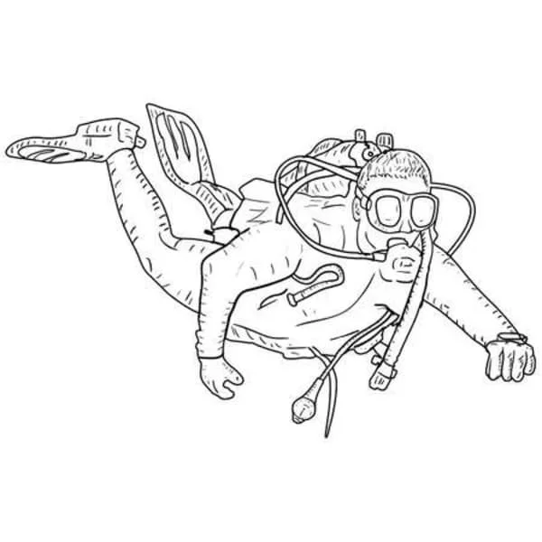 Buceo Para Colorear 11