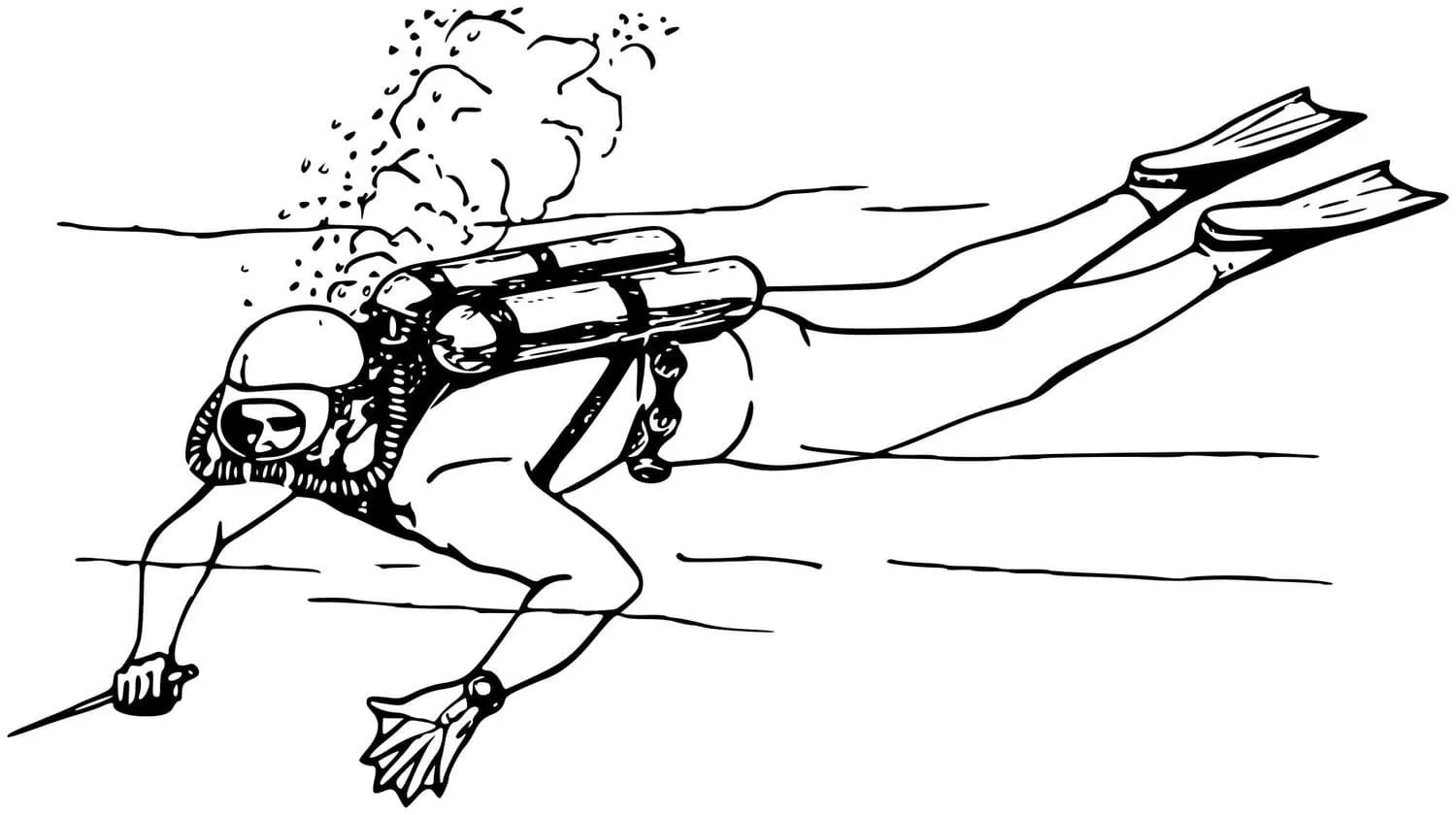 Scuba Diving Coloring Pages 18