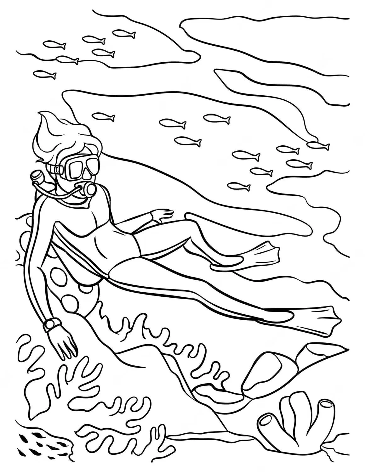 Scuba Diving Coloring Pages 28