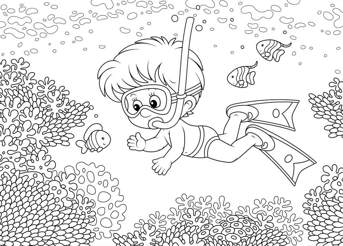 Scuba Diving Coloring Pages 34