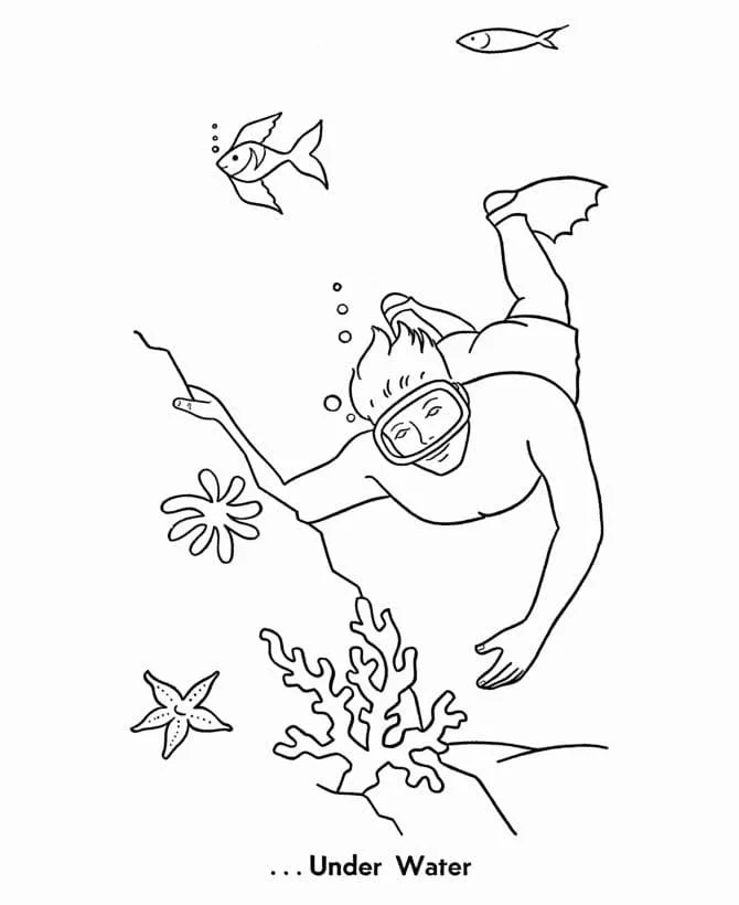 Scuba Diving Coloring Pages 39
