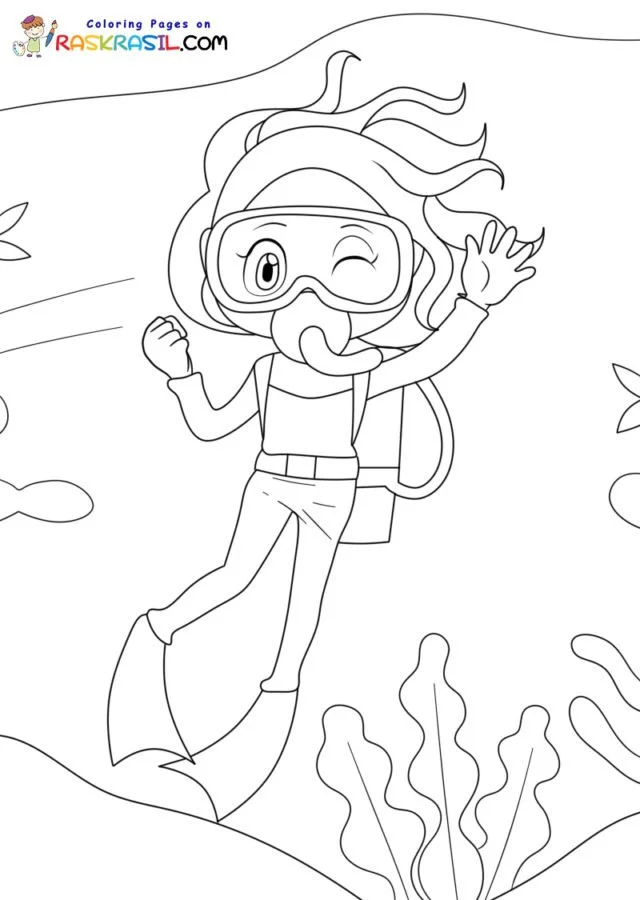 Scuba Diving Coloring Pages 4