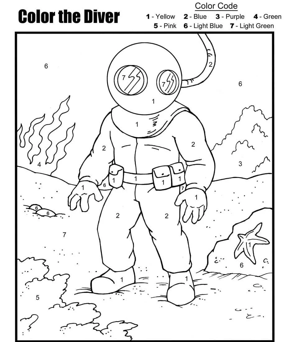 Scuba Diving Coloring Pages 48