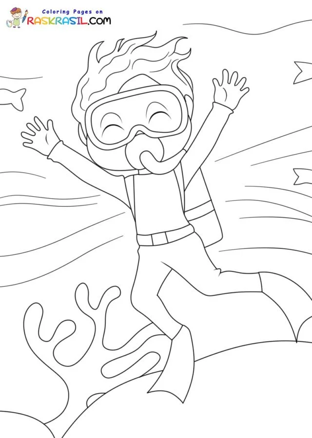 Scuba Diving Coloring Pages 5
