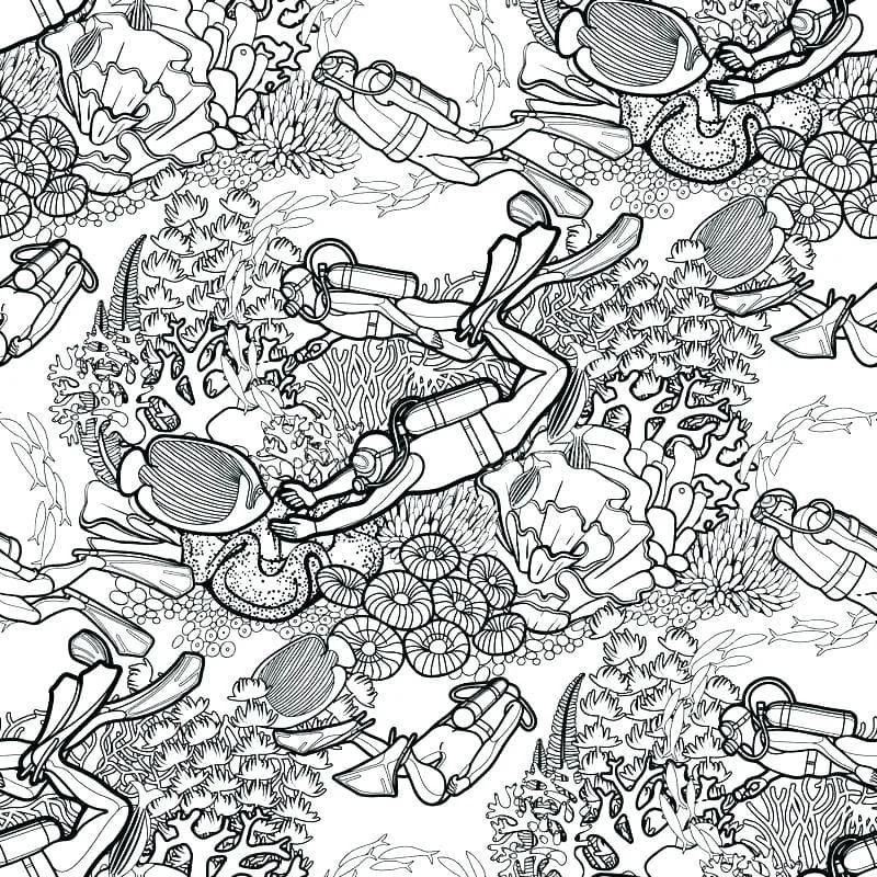 Scuba Diving Coloring Pages 50