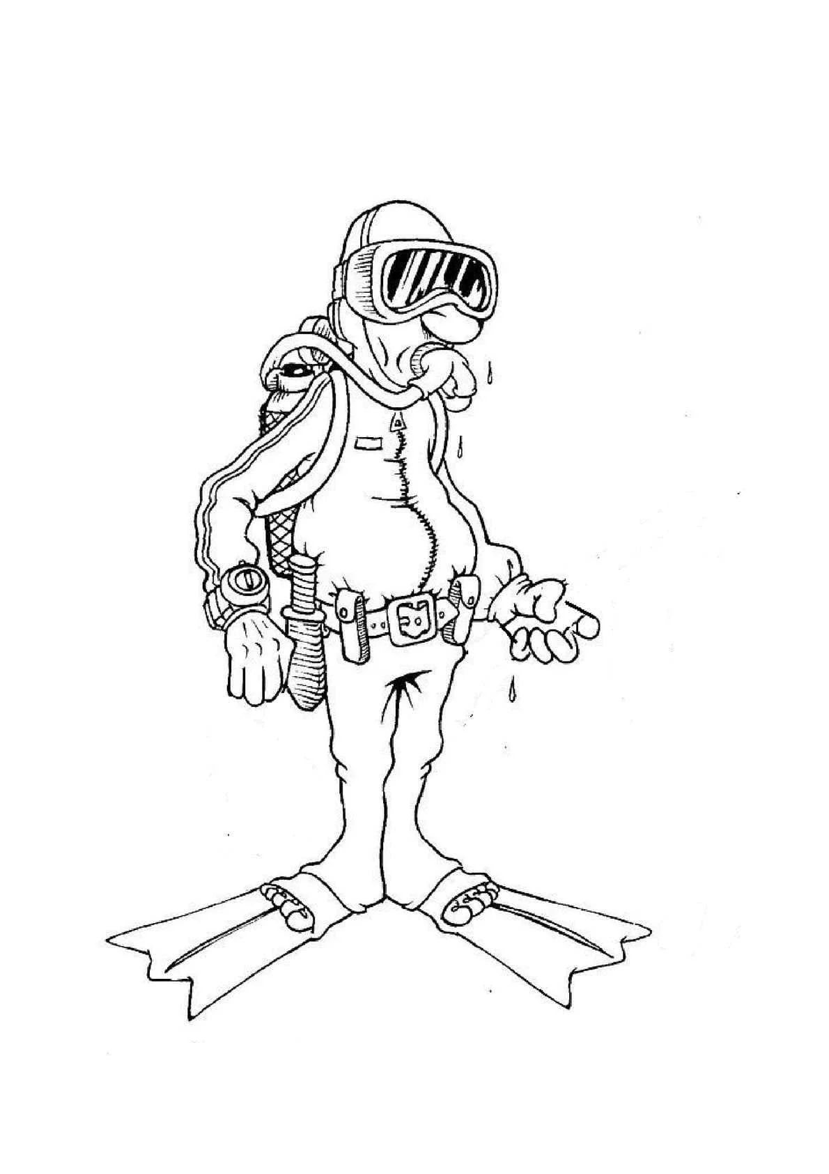 Scuba Diving Coloring Pages 52