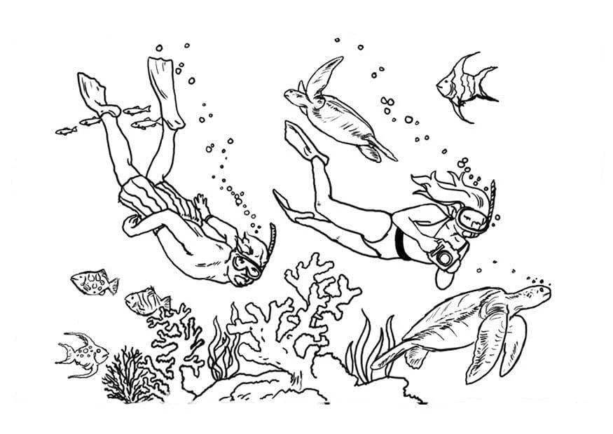 Scuba Diving Coloring Pages 61