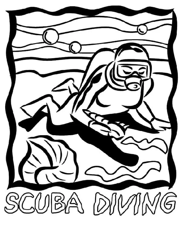 Desenhos de Mergulho Para Colorir 63