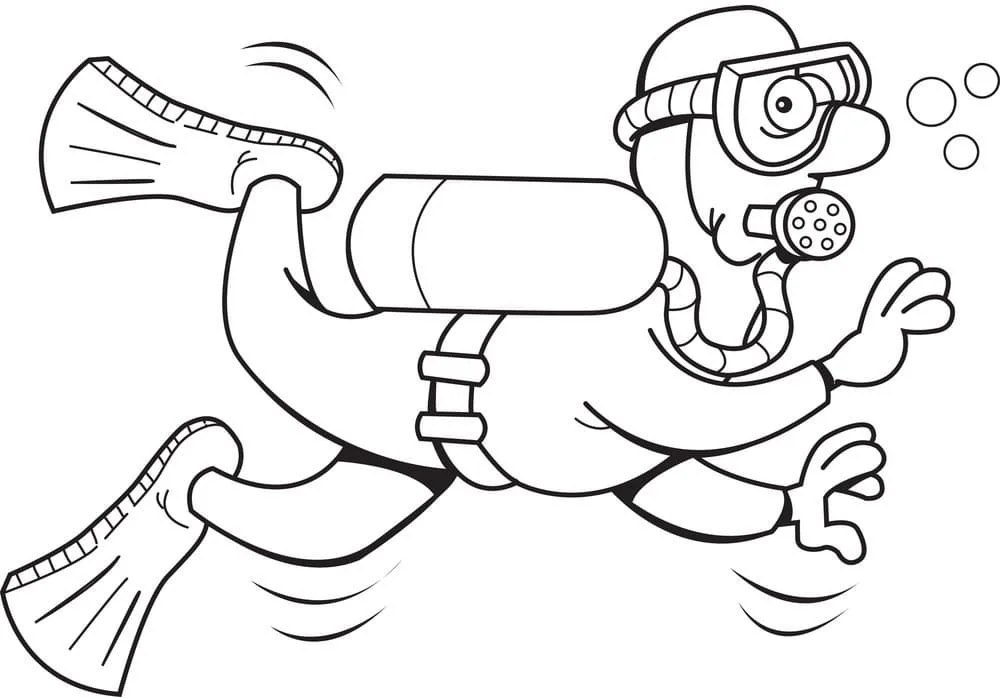 Desenhos de Mergulho Para Colorir 64